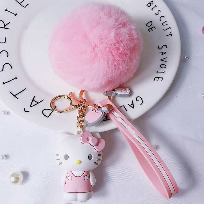 Wholesale Cartoon Series Keychain Cute Doll Bag Hair Ball Pendant (S) JDC-KC-YanA001