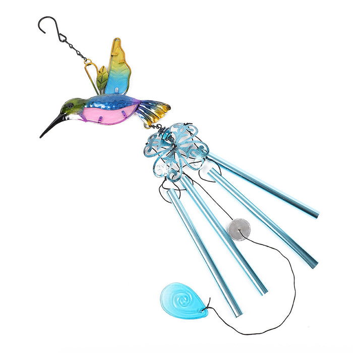 Wholesale Hummingbird Metal Iron Glass Wind Chime JDC-WC-ZYang004