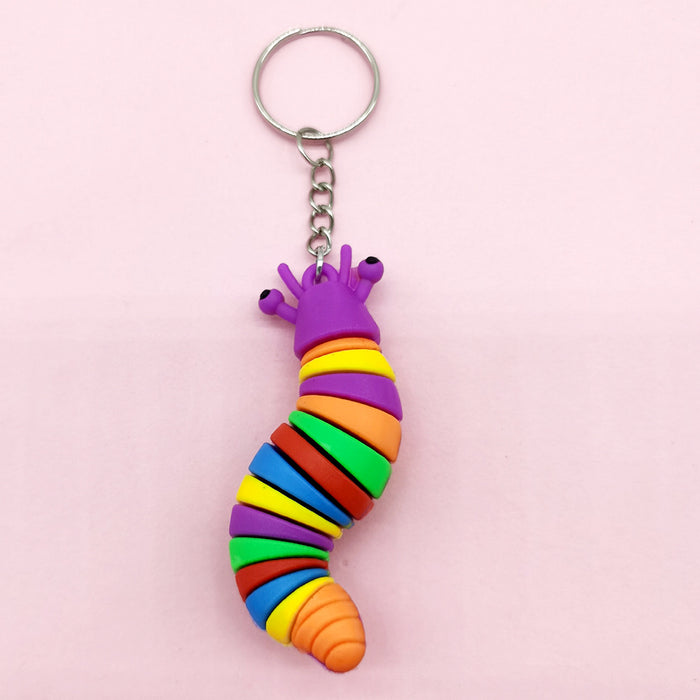 Wholesale Caterpillar Soft PVC Keychain JDC-KC-DY016