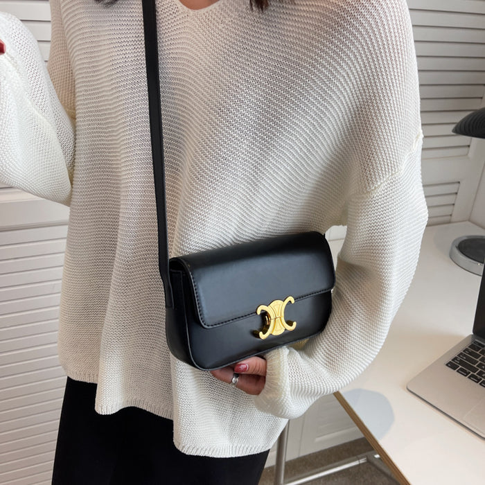 Wholesale PU Solid Color Shoulder Bag Metal Buckle(F) MOQ≥3 JDC-SD-Fangliu001