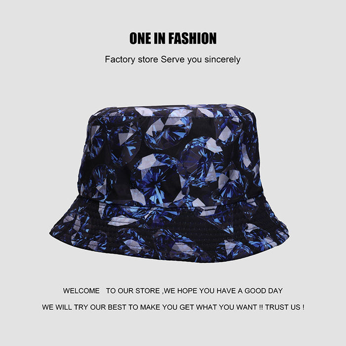 Wholesale fisherman hat printing funny graffiti double sided sun hat JDC-FH-WanY006