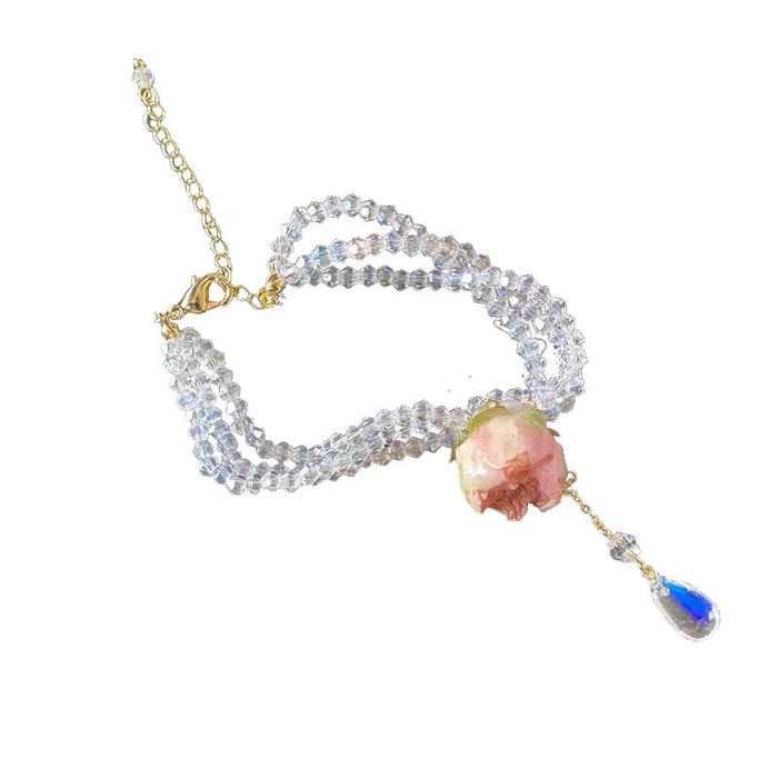 Jewelry WholesaleWholesale immortal flower pearl vintage transparent pearl necklace bracelet earrings JDC-ES-HanD006 Earrings 韩朵 %variant_option1% %variant_option2% %variant_option3%  Factory Price JoyasDeChina Joyas De China