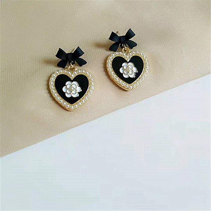 Wholesale Earrings Alloy Bows Love Pearls Flowers JDC-ES-AiMei015