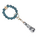 Jewelry WholesaleWholesale Leopard Wood Beaded PU Tassel Wrist Keychain JDC-KC-WuoD022 Keychains 沃铎 %variant_option1% %variant_option2% %variant_option3%  Factory Price JoyasDeChina Joyas De China