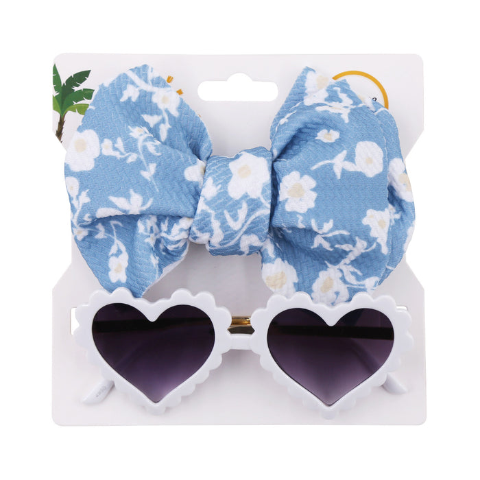 Wholesale Kids Sunglasses Combination Shade Polyester Printed Hairband JDC-SG-BoB004