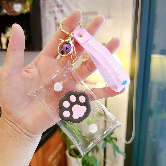 Jewelry WholesaleWholesale PVC Transparent Coin Purse Storage Bag Keychain MOQ≥2 JDC-KC-ShangK001 Keychains 尚垚 %variant_option1% %variant_option2% %variant_option3%  Factory Price JoyasDeChina Joyas De China