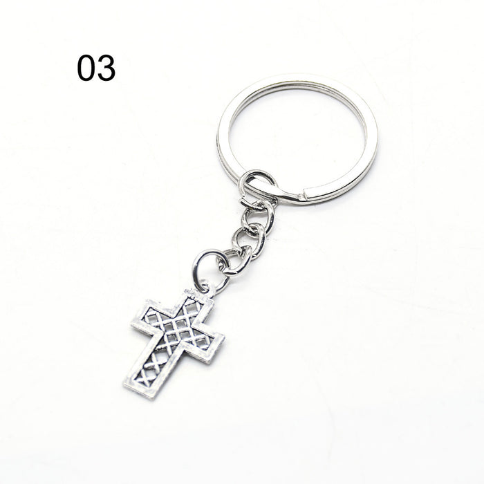 Wholesale Metal Angel Cross Keychain JDC-KC-BYou004