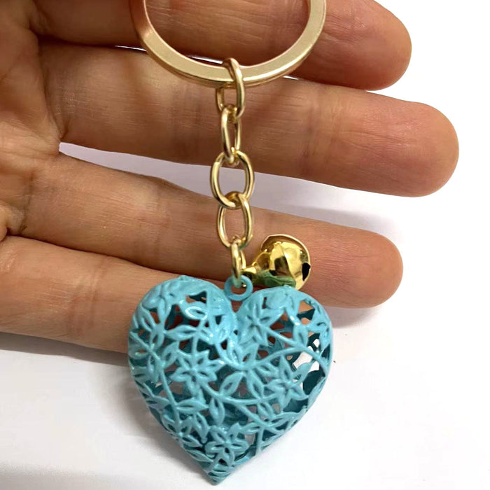 Wholesale DIY Jewelry Accessories Multicolor Hollow Heart Pendant Metal Key Pendant MOQ≥10 JDC-KC-DXJ001