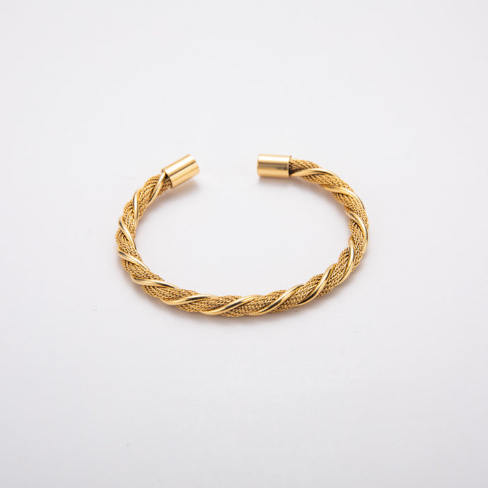 Wholesale Titanium Steel Braid Bracelet JDC-BT-Huangb003