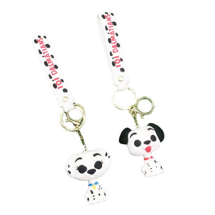 Wholesale Keychain PVC Cute Cartoon Spotted Dog Pendant MOQ≥2 JDC-KC-XSZ008