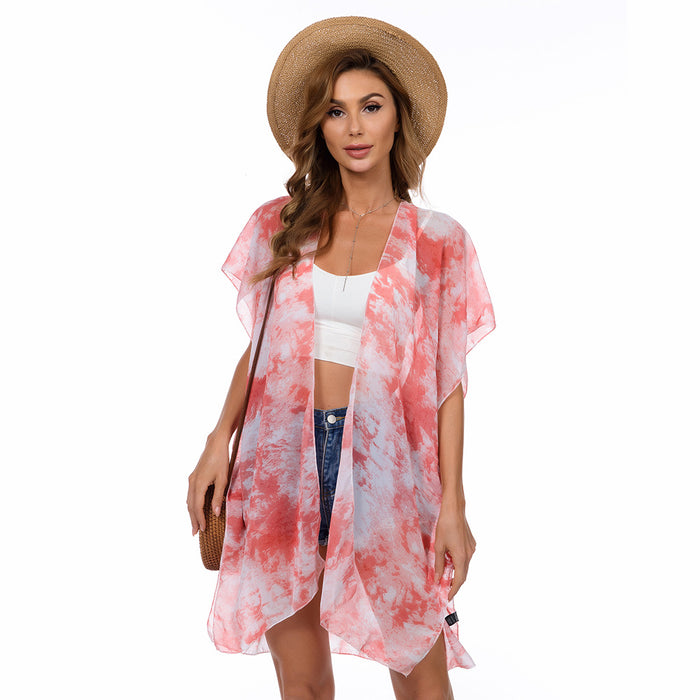 Wholesale Beachwear Summer Sun Protection Shawl Cardigan Bikini Cover Up MOQ≥2 JDC-SW-jiam001