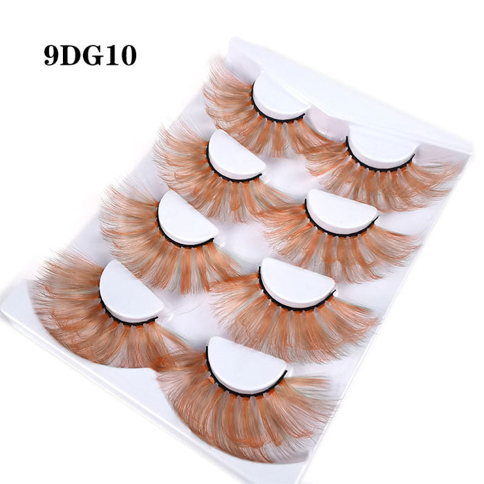 Wholesale Christmas 3D Color Thick Exaggerated False Eyelashes MOQ≥3 JDC-EY-ZXin005