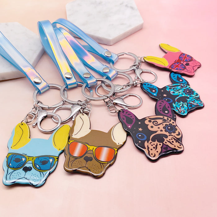 Wholesale Acrylic Dog Keychain MOQ≥3 JDC-KC-LYan003