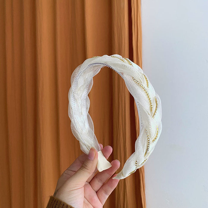 Jewelry WholesaleWholesale lace mesh rhinestone hair band JDC-HD-Suim001 Headband 随敏 %variant_option1% %variant_option2% %variant_option3%  Factory Price JoyasDeChina Joyas De China