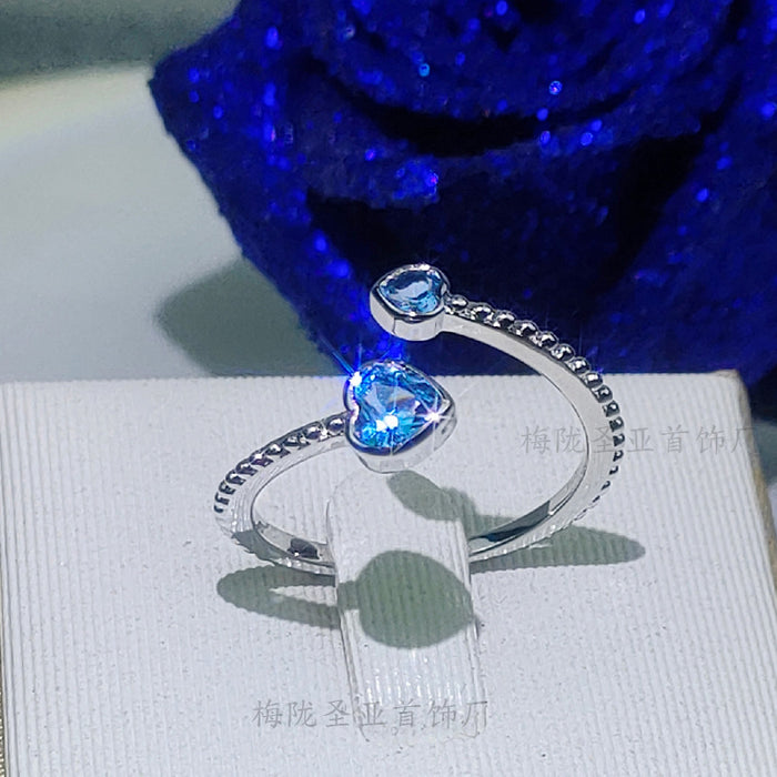 Wholesale 12 Months Different Colors Precious Stones Copper Couple Rings MOQ≥2 JDC-RS-ShengY001