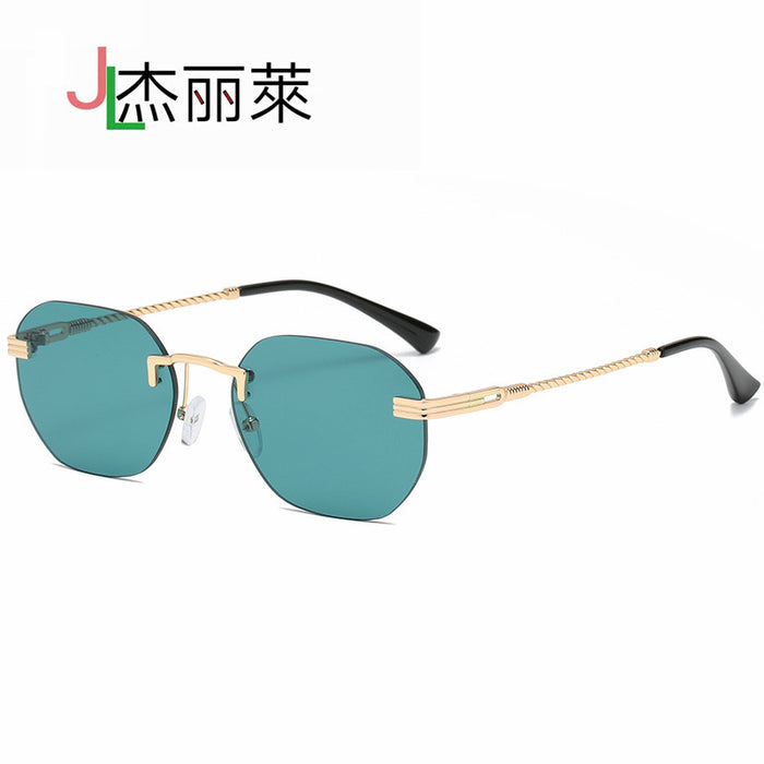 Jewelry WholesaleWholesale Women's Personality Rimless Irregular Sunglasses JDC-SG-JunL003 Sunglasses 俊莱 %variant_option1% %variant_option2% %variant_option3%  Factory Price JoyasDeChina Joyas De China