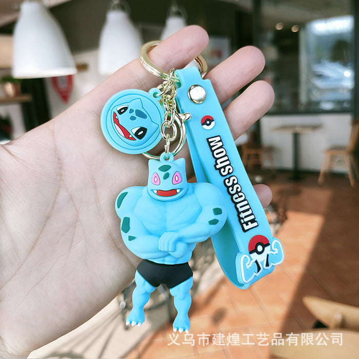 Wholesale cartoon creative personality ins muscle keychain pendant MOQ≥2 JDC-KC-JianH004