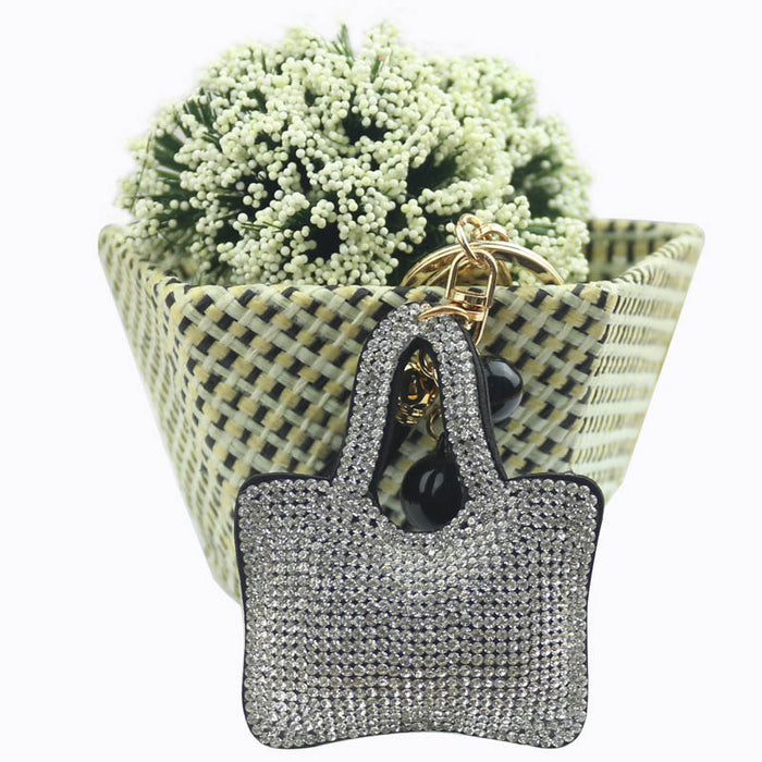 Llavero de aleación de mini bolsas de diamantes al por mayor JDC-KC-Huisen007