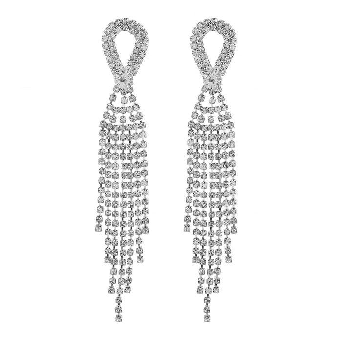 Wholesale Earrings Alloy Exaggerated Full Drilled Tassel JDC-ES-A539