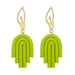 Jewelry WholesaleWholesale Palm Shape Resin Alloy Stripe Earrings JDC-ES-JL956 Earrings 氿乐 %variant_option1% %variant_option2% %variant_option3%  Factory Price JoyasDeChina Joyas De China