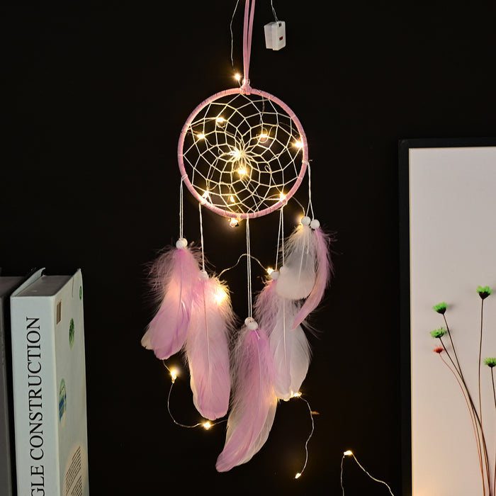 Jewelry WholesaleWholesale night light hand-woven single catcher net MOQ≥2 JDC-DC-JunX008 Dreamcatcher 俊贤 %variant_option1% %variant_option2% %variant_option3%  Factory Price JoyasDeChina Joyas De China