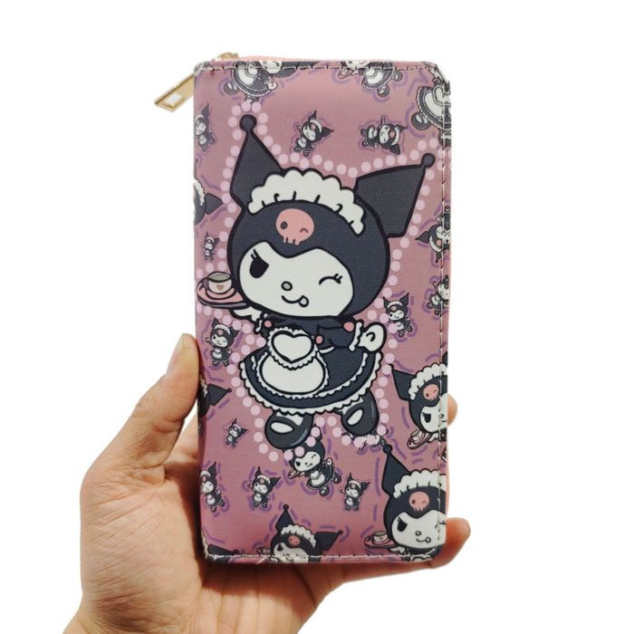 Wholesale Cartoon Little Devil PU Long Zipper Wallet MOQ≥3 JDC-WT-Dengxin005