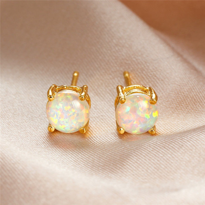 Jewelry WholesaleWholesale blue copper stud earrings JDC-ES-XinC001 Earrings 欣橙 %variant_option1% %variant_option2% %variant_option3%  Factory Price JoyasDeChina Joyas De China