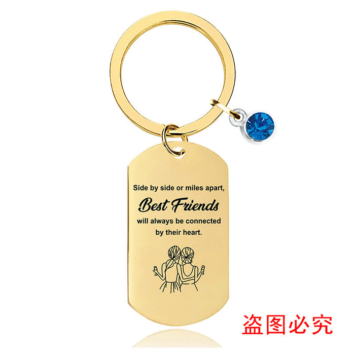 Jewelry WholesaleWholesale Good Friends Electroplated Metal Keychain JDC-KC-GangGu005 Keychains 钢古 %variant_option1% %variant_option2% %variant_option3%  Factory Price JoyasDeChina Joyas De China