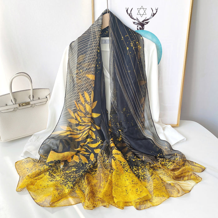 Wholesale Silk Scarf You Soft Yarn Summer Sunscreen Shawl MOQ≥2 JDC-SS-SiYa001