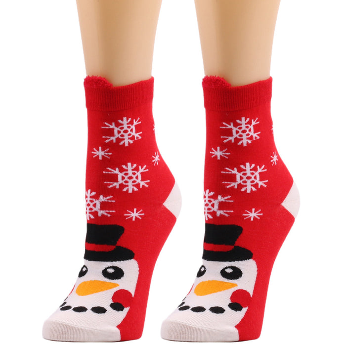 Wholesale Socks Polyester Christmas Santa Claus Elk MOQ≥3 JDC-SK-XQ019