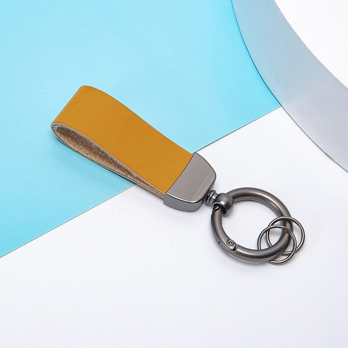 Wholesale Keychains PU Leather Car Simple Solid Color JDC-KC-XingR004