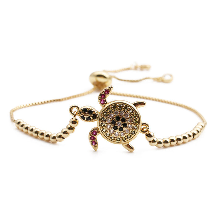 Jewelry WholesaleWholesale Copper Zircon Turtle Adjustable Bracelet JDC-BT-ML059 Bracelet 米伦 %variant_option1% %variant_option2% %variant_option3%  Factory Price JoyasDeChina Joyas De China