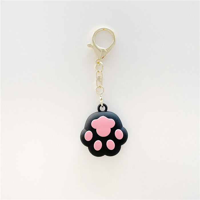 Wholesale Keychain Silicone Cartoon Cute Cat Claw Airtag Protective Cover MOQ≥2 JDC-KC-DKEr001