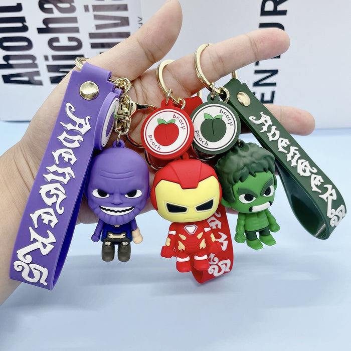 Wholesale Cartoon Soft Rubber Alloy Cute Keychain (M) MOQ≥2 JDC-KC-JuShu005