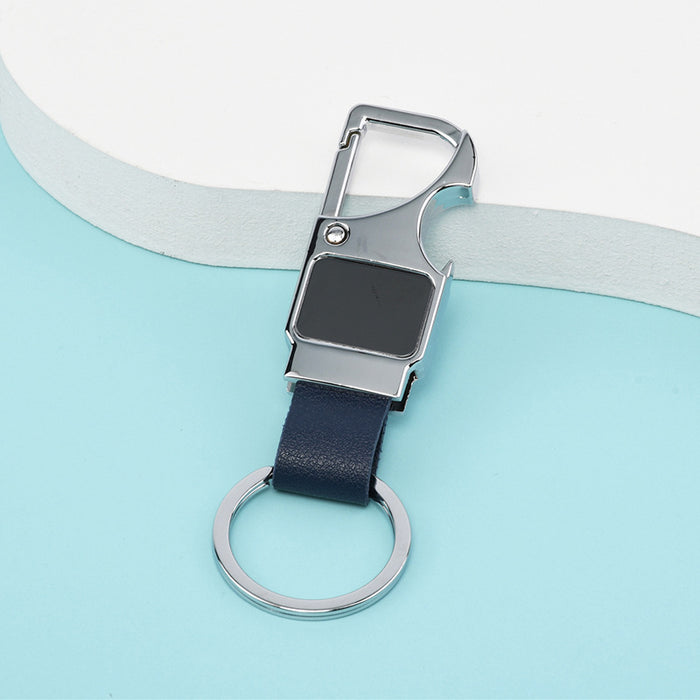 Wholesale Men's Leather Keychain Waist Strap Bottle Opener Premium Car Keyring JDC-KC-DAJ002