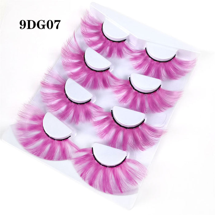 Wholesale Christmas 3D Color Thick Exaggerated False Eyelashes MOQ≥3 JDC-EY-ZXin005