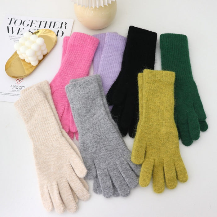 Wholesale Gloves Acrylic Fleece Cycling Solid Color Touch Screen JDC-GS-YanD002