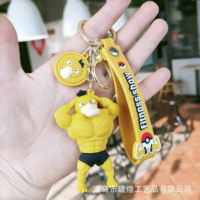 Wholesale cartoon creative personality ins muscle keychain pendant MOQ≥2 JDC-KC-JianH004