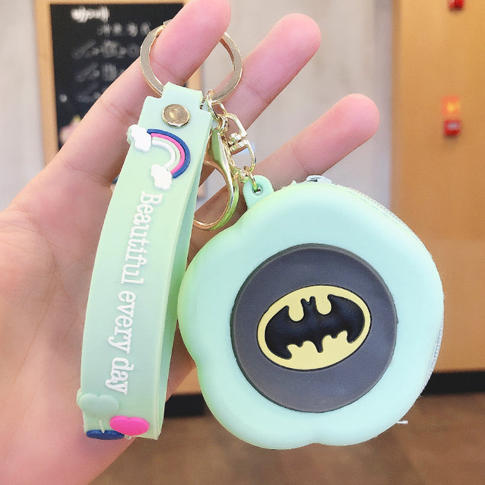 Wholesale cute coin purse keychain cartoon petal silicone JDC-KC-MeiZ021