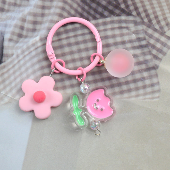 Wholesale Color Flower Animal Acrylic Keychain MOQ≥2 JDC-KC-YChen004