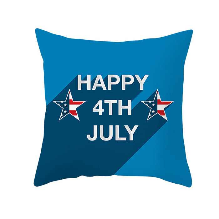 Wholesale 4th of July Independence Day Pillowcase Peach Skin Print MOQ≥2 JDC-PW-Jinze001