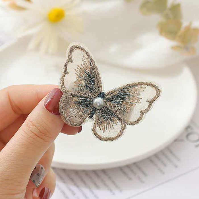 Jewelry WholesaleWholesale pearl Butterfly Girl Hair Clip JDC-HC-YiL003 Hair Clips 艺麟 %variant_option1% %variant_option2% %variant_option3%  Factory Price JoyasDeChina Joyas De China