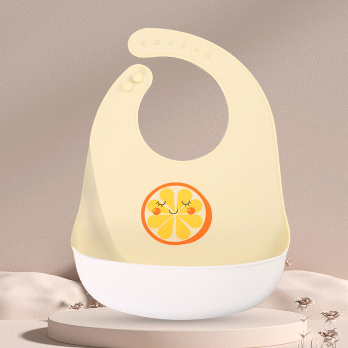 Silicona al por mayor Babero Baby Rice Pocket impermeable Grado MOQ≥2 JDC-CC-Beixin001