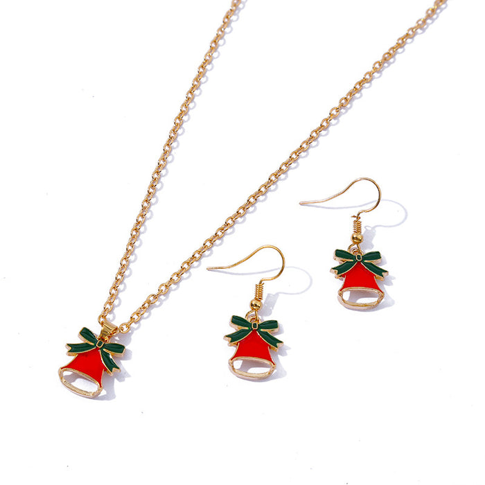 Wholesale Necklaces Alloy Christmas Collection Necklace Earrings Set MOQ≥2set JDC-NE-KaiWei005