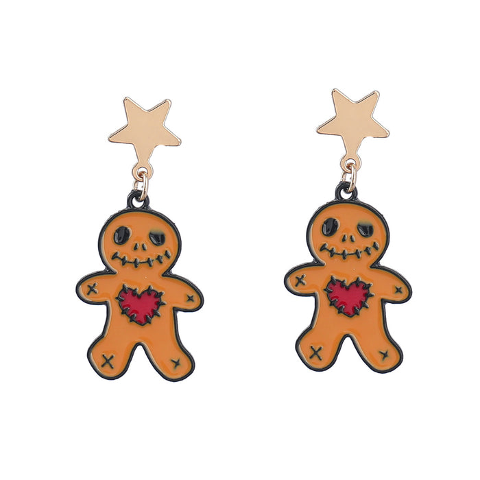 Wholesale Earrings Alloy Enamel Halloween Zombie Kitten Rabbit JDC-ES-JL1033