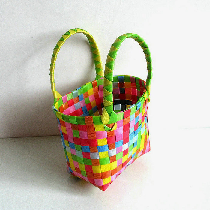 Jewelry WholesaleWholesale Colorful Plastic Woven Tote Beach Bag JDC-BB-DeR002 Beach Bag 德瑞 %variant_option1% %variant_option2% %variant_option3%  Factory Price JoyasDeChina Joyas De China