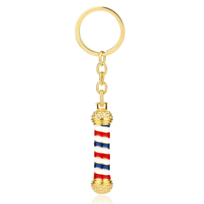 Jewelry WholesaleWholesale drip oil barber shop logo necklace keychain JDC-KC-AWen004 Keychains 艾文 %variant_option1% %variant_option2% %variant_option3%  Factory Price JoyasDeChina Joyas De China