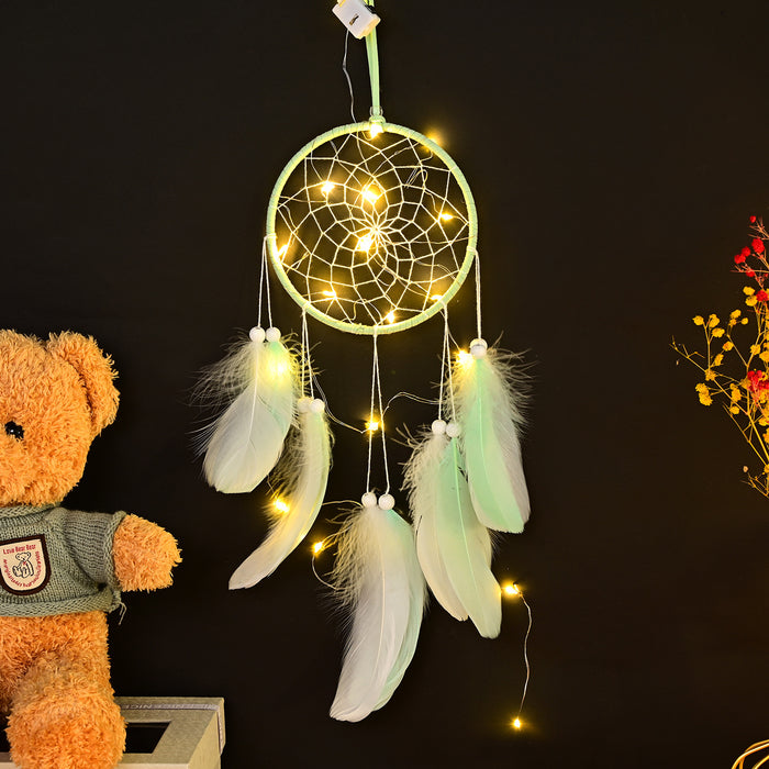 Jewelry WholesaleWholesale night light hand-woven single catcher net MOQ≥2 JDC-DC-JunX008 Dreamcatcher 俊贤 %variant_option1% %variant_option2% %variant_option3%  Factory Price JoyasDeChina Joyas De China