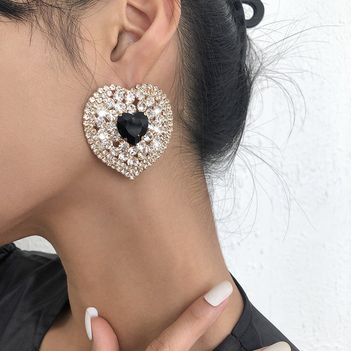 Wholesale Exaggerated Party Style Earrings Atmospheric Simple Love Earrings JDC-ES-Qiandi012