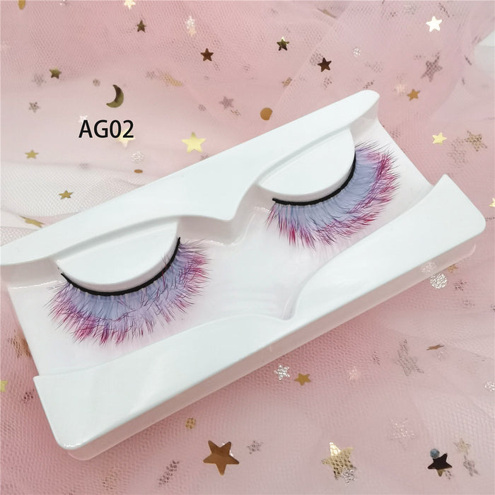 Wholesale Gradient Color Imitation Mink False Eyelashes Single Pair Pack MOQ≥3 JDC-EY-ZXin004